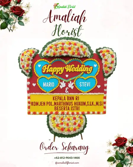 Papan Bunga Pernikahan Ketemasdungus